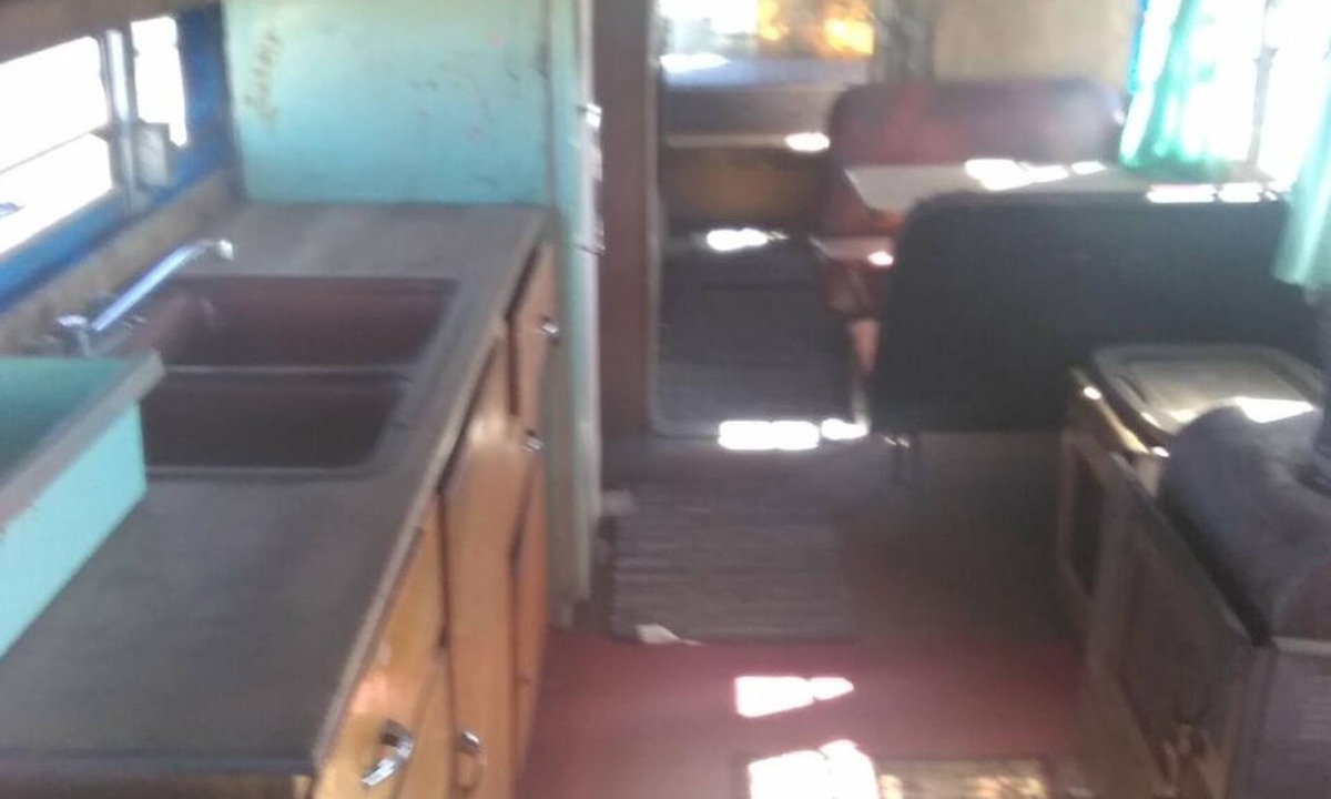 Carson Cabin | 1-bedroom cabin @ Bus hostel bus #1 one queen bed and one bunk bed. Sleeps 2
