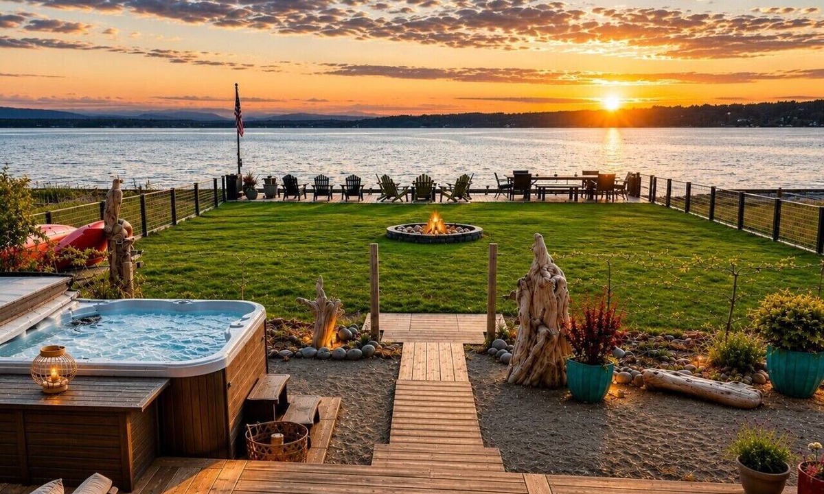 Clinton House | Beachfront Estate with Hot Tub and EV Charger