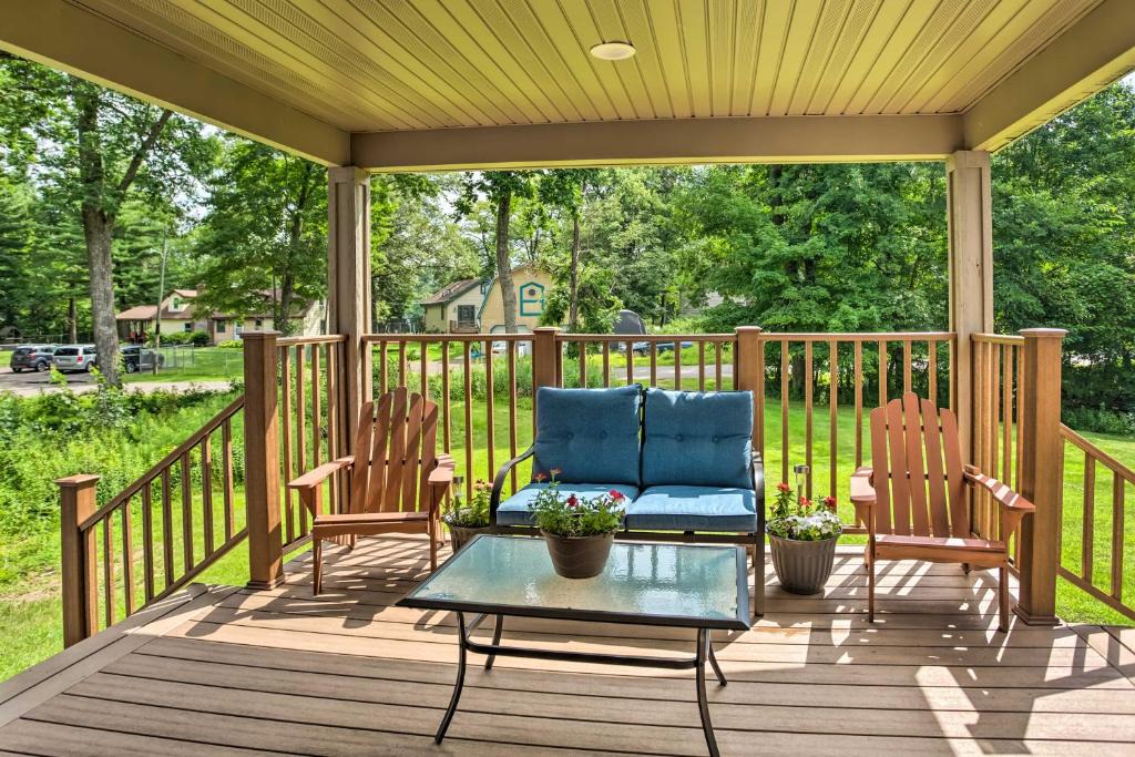 Balsam Lake House | Cabin with Dock and Porch Across from Balsam Lake
