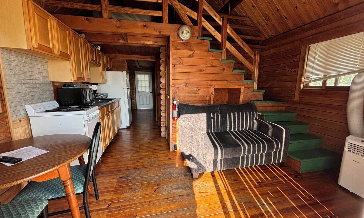Plattsburgh Cabin | Charming 1 bedroom rustic cabin with WiFi, AC at Plattsburgh RV Park