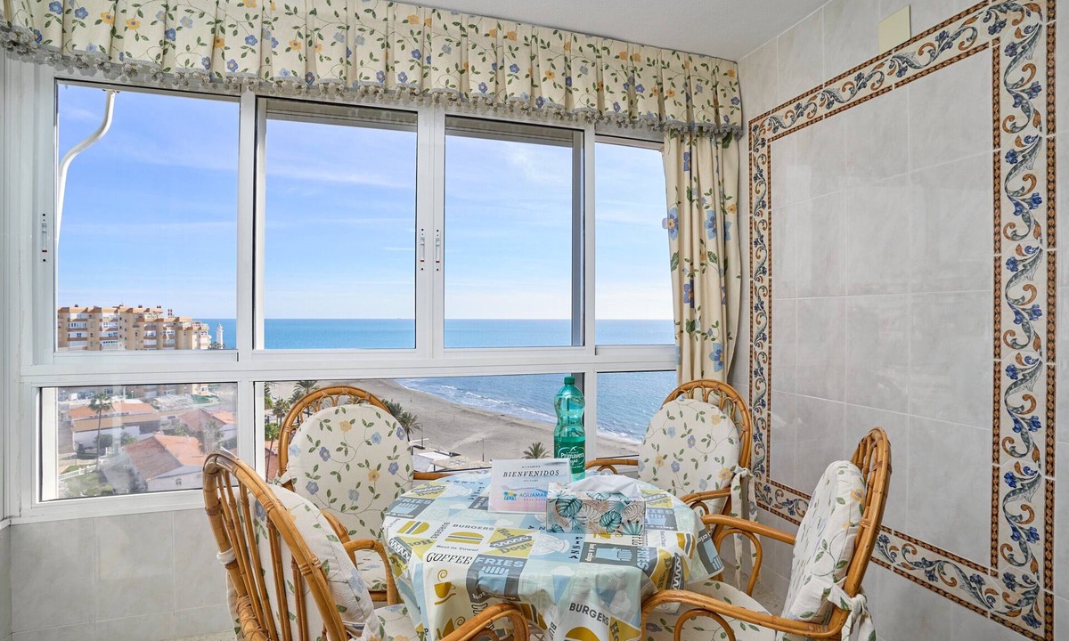 Torrox Costa Apartment | Frontline Beautiful Studio A48 with Sea Views, Shared Pool and Wi-Fi