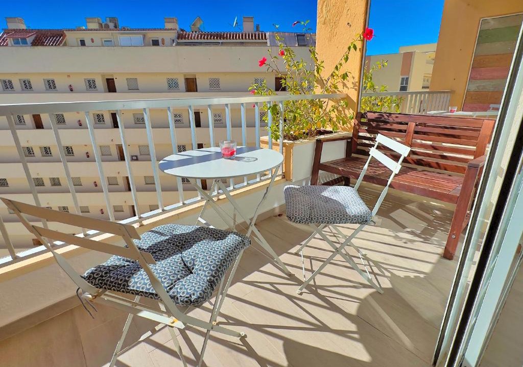 Marbella Seafront Promenade Apartment | Great studio Beachfront Marbella center Neptuno building Ninth floor