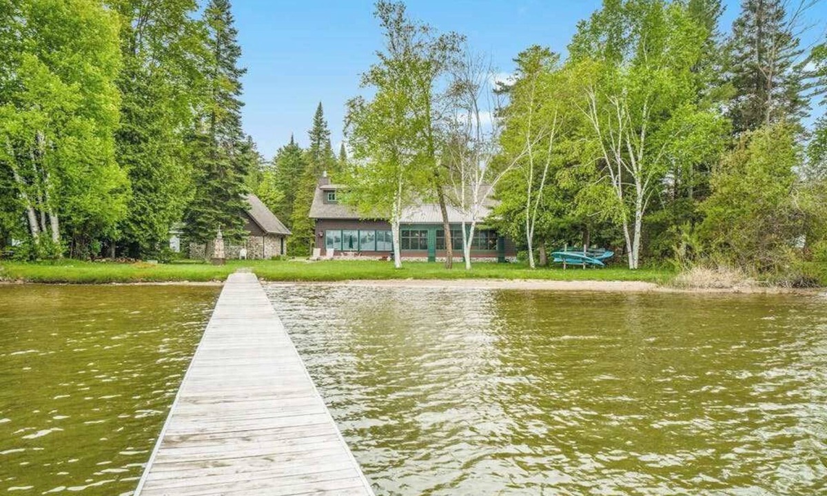 Lake Township House | Lakefront home with Platte Lake views - private dock, kayaks & paddleboards