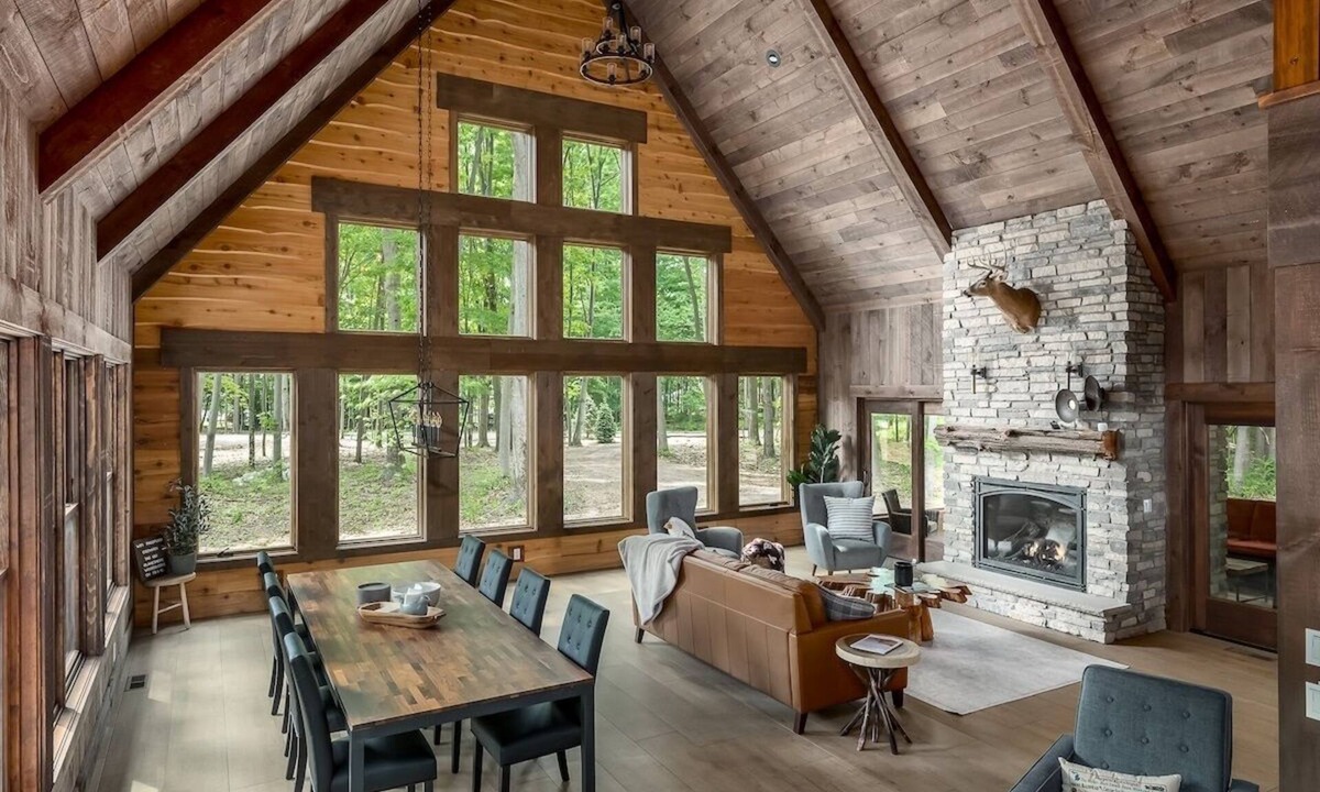Allegan County Cabin | New Build Luxury Wooded Lodge Steps From Lake MI