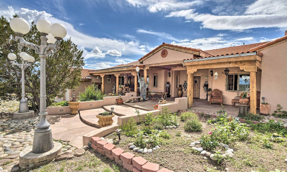 Santa Fe House | Ornate Santa Fe Adobe Home w/Gazebo + Patio!