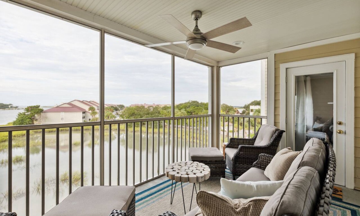 Folly Beach Condo | Riverfront, Community Pool & Dock, Short walk across bridge to the beach, shops & restaurants!