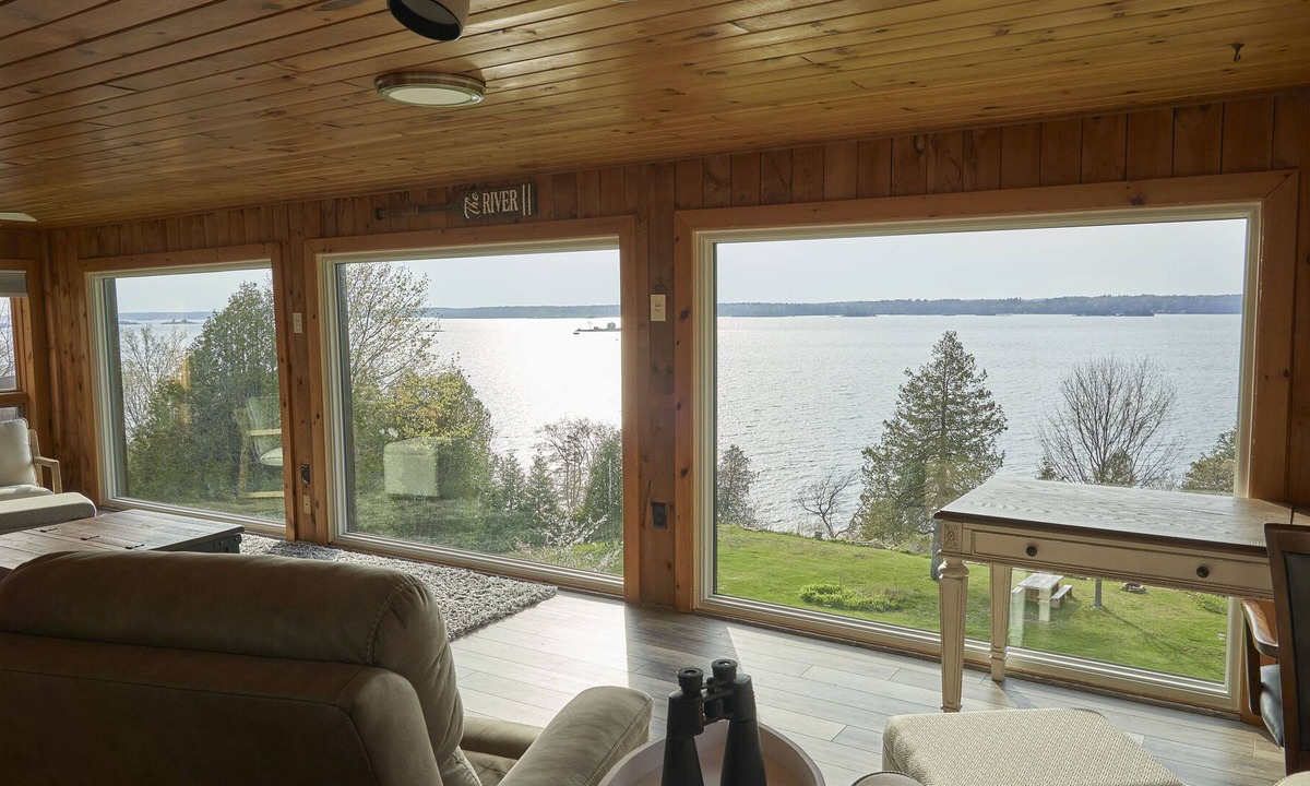 Brier Hill House | St. Lawrence River Modern Log Home with Dock and optional RV Hookups