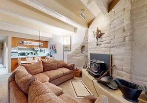 Designer Forest-View Condo with Balcony, Wood Stove & Sunroom - Near Slopes