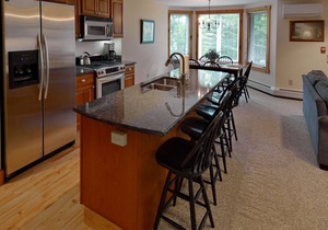 Spacious 2-BR Ski-in, Ski-out Jay Peak Village Condo, right on trail. A/C incl!