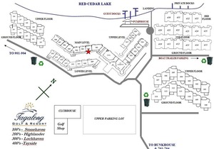 T302 Beautiful Condo on Tagalongs 18 hole golf course on Red Cedar Lake