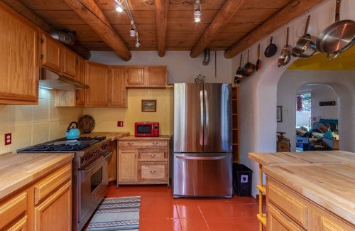Downtown Santa Fe RV Rental | Jimenez Street · Historic Family-Friendly Adobe Home with Arcade Games & Hot Tub