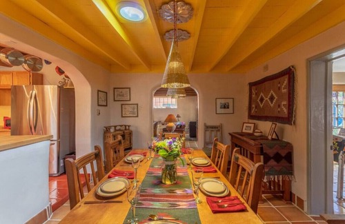 Downtown Santa Fe RV Rental | Jimenez Street · Historic Family-Friendly Adobe Home with Arcade Games & Hot Tub