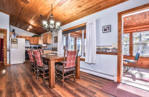 St Germain Cabin | Lakefront cabin with a wood burning fireplace & screen porch