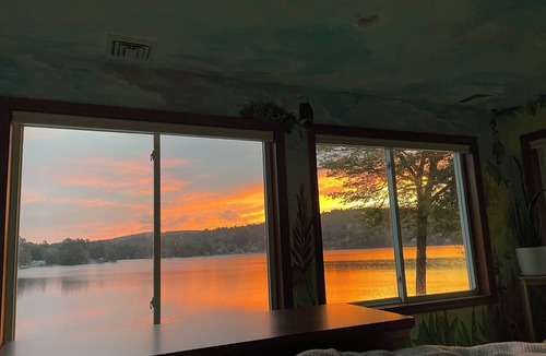 Shutesbury House | 3-br Lakefront Oasis in Shutesbury with AC & fireplace. 180-degree views!