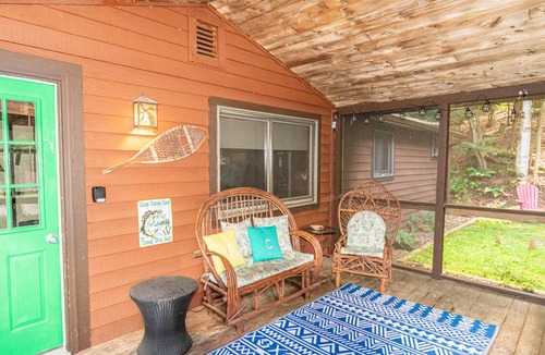 Saranac Lake Cabin | 4 Season Fish Cabin off Lake Colby in Saranac Lake, furnished with ADK Decor