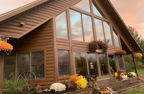 Lawrenceville House | Adirondack river house with a new pavilion seats 50 constructed fall of 2025