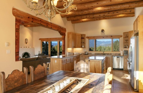 Taos House | Adobe Villa with 360º Views and entrance to Carson National Forest.