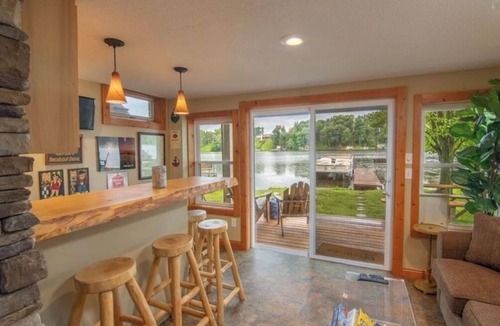 Balsam Lake Cabin | Adorable cabin right on Balsam Lake with gradual slope to Lake.