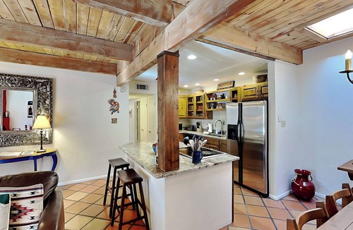 Northeast Santa Fe Condo | Artist Rd 7 | Cozy Fireplace, Pool Access, Centrally Located