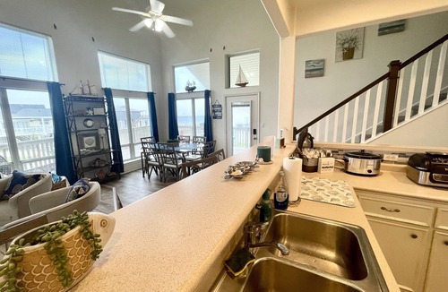 Acapulco Village House | Beach viewing from deck, living, dining, kitchen, in your king size Nectar bed.