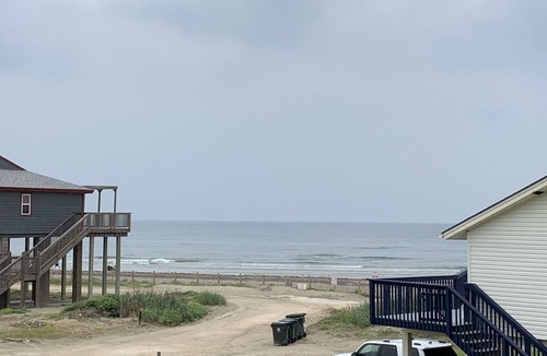 Acapulco Village House | Beach viewing from deck, living, dining, kitchen, in your king size Nectar bed.