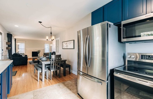 Kenny House | Blue Kitchen Bliss in Bustling Minneapolis