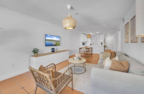 Key Biscayne Apartment | Boho Beach Apartment- Walking distance from the beach!