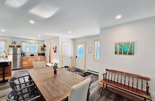 Moretown House | Brand new family home nestled in the woods close to Waterbury, Stowe, and Sugarbush with a hot tub