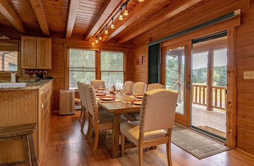 Wilmington House | Cedar Log Home sits on 41.87 private acres with mountain and meadow views