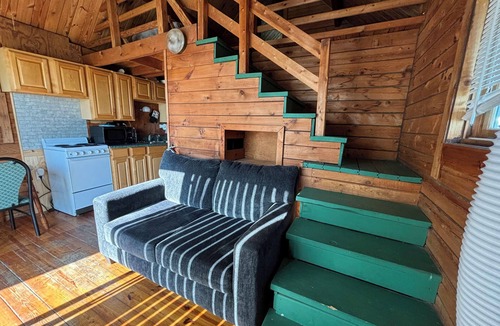 Plattsburgh Cabin | Charming 1 bedroom rustic cabin with WiFi, AC at Plattsburgh RV Park
