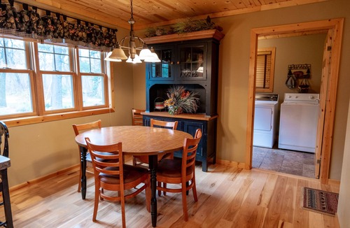 Cushing Cabin | Charming Cabin on Fish Trap Lake: Fireplace, boat lift & beautiful walk out