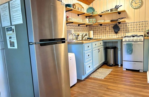 Mayfield Cabin | Charming Waterfront Cabins with Hot Tub & Private Beach Access near Traverse City, Michigan