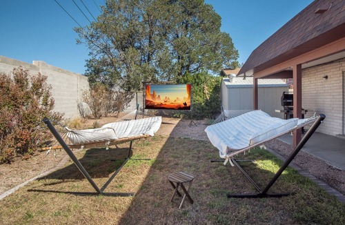 Northeast Heights House | Chic 5BR Boho Retreat w/Games & Outdoor Movies!