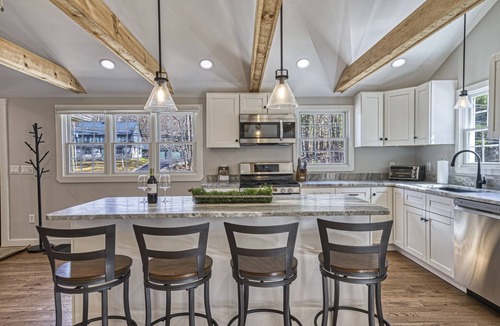 Mount Sunapee House | Chic Farmhouse Decor | Deck w/View