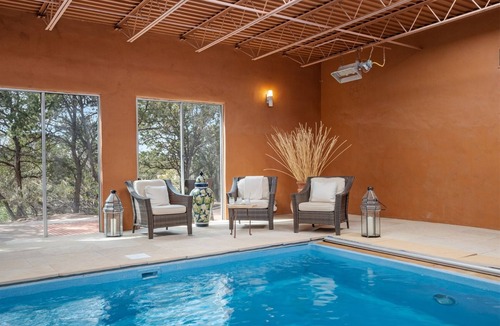 Santa Fe House | Cinco Chimineas - Heated Indoor Pool