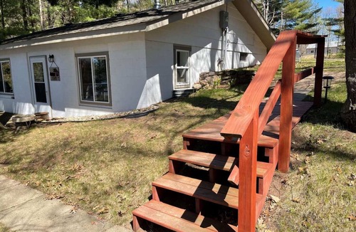 Shell Lake Cabin | Cozy Cabin on Bashaw Lake w/dock, kayaks, and firepit.