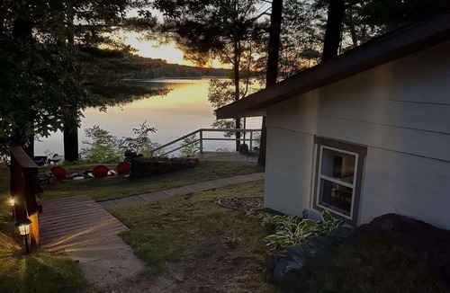 Shell Lake Cabin | Cozy Cabin on Bashaw Lake w/dock, kayaks, and firepit.