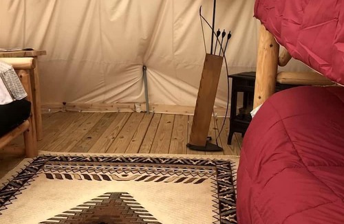 Granite County RV Rental | Cozy Native American Tipi with Resort Amenities near Boulder, Montana
