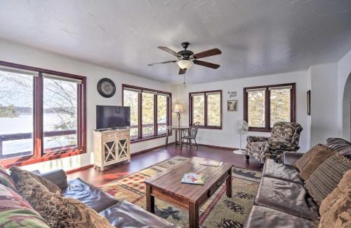 Danbury House | Danbury Cabin with Wraparound Porch on Lang Lake!