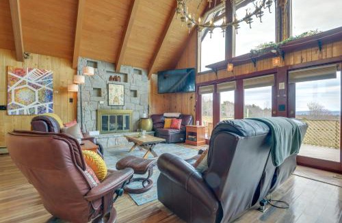 Vernon Apartment | Deck, Mountain Views Colorful Retreat in Vernon!