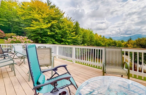 East Haven  Rutland County House | Dog-friendly, mountain-view home with deck, fireplace, W/D, & sledding hill
