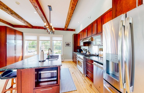 Waterbury Center House | Enchanting farmhouse with a hot tub, grill, children's items, & mountain views
