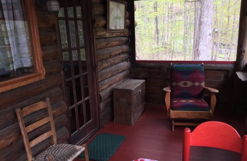 Silver Bay Cabin | Enjoy a charming 1939 Log Cabin on gorgeous Lake George .