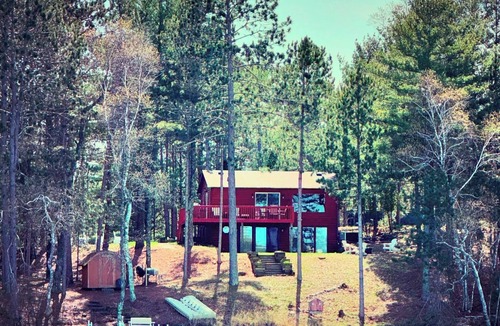 Spooner Cabin | Escape to the Lake - Rustic 3-bedroom log-sided cabin nestled amongst the pines