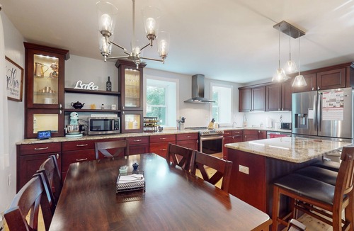 Chazy House | Escape to this spacious lakefront retreat with W/D, AC, firepit, & grill