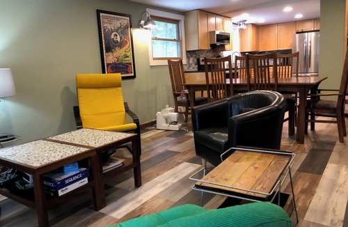 Millfield Cabin | Fresh, nicely finished, three-bedroom cabin on the Baileys Trails!