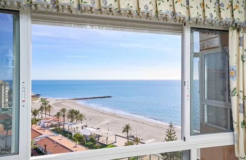 Torrox Costa Apartment | Frontline Beautiful Studio A48 with Sea Views, Shared Pool and Wi-Fi