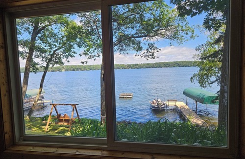 St Croix Falls Cabin | Fun cabin on Deer Lake in delightful Saint Croix Falls with dock. Sleeps 6.
