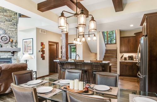 Eagle River Condo | Gorgeous, three-story condo with free WiFi, dock, theater room & lake access