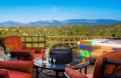 La Tierra House | Hilltop, Santa Fe: Pool, 32 Acres, Staggering Views, Luxury Home, Hot Tub, A/C.